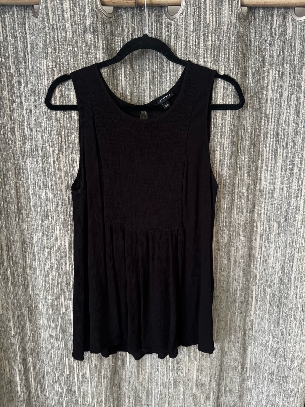 torrid Black Sleeveless Peplum Tank Top